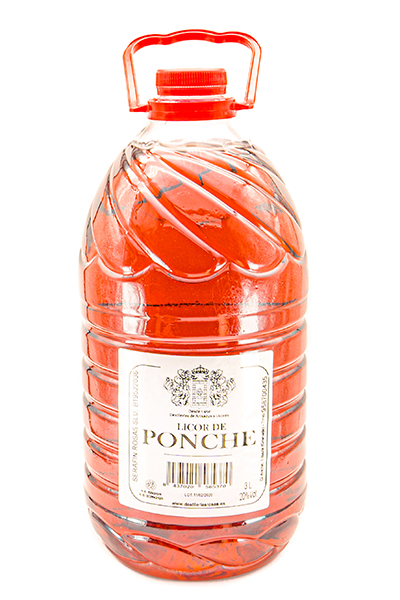 Garrafa de 3 l de licor de ponche artesanal por Destilerías Rosas